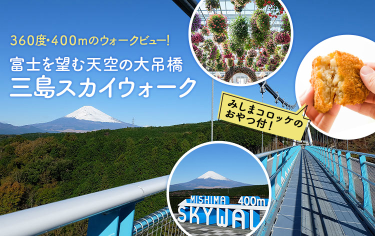 東京発】【初夢フェア2024】静岡×箱根を満喫☆天空の大吊橋「三島