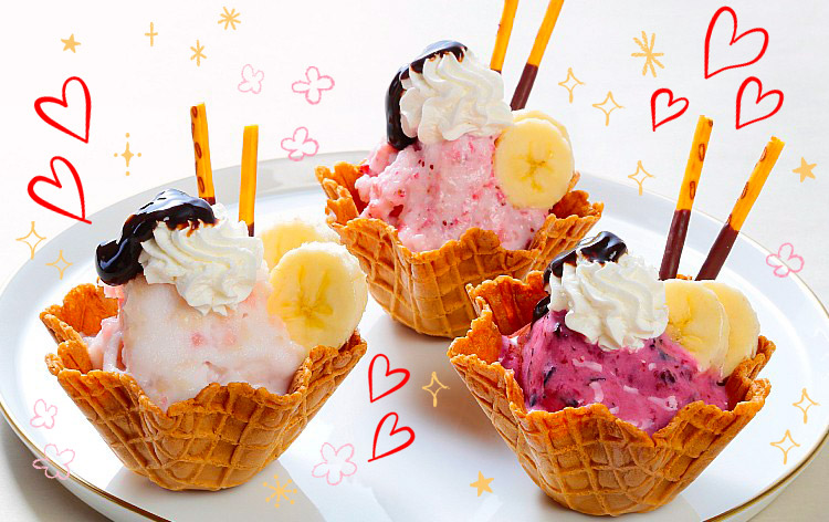 桃のアイスクリーム作り（イメージ）
