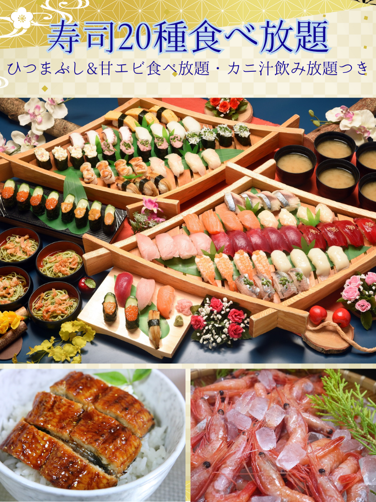 寿司20種食べ放題の昼食（イメージ）