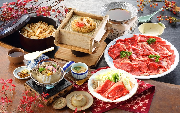 すき焼き・松茸ご飯食べ放題御膳料理イメージ